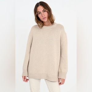 NWOT Anine Bing Rosie Cashmere Sweater Oatmeal Size XS